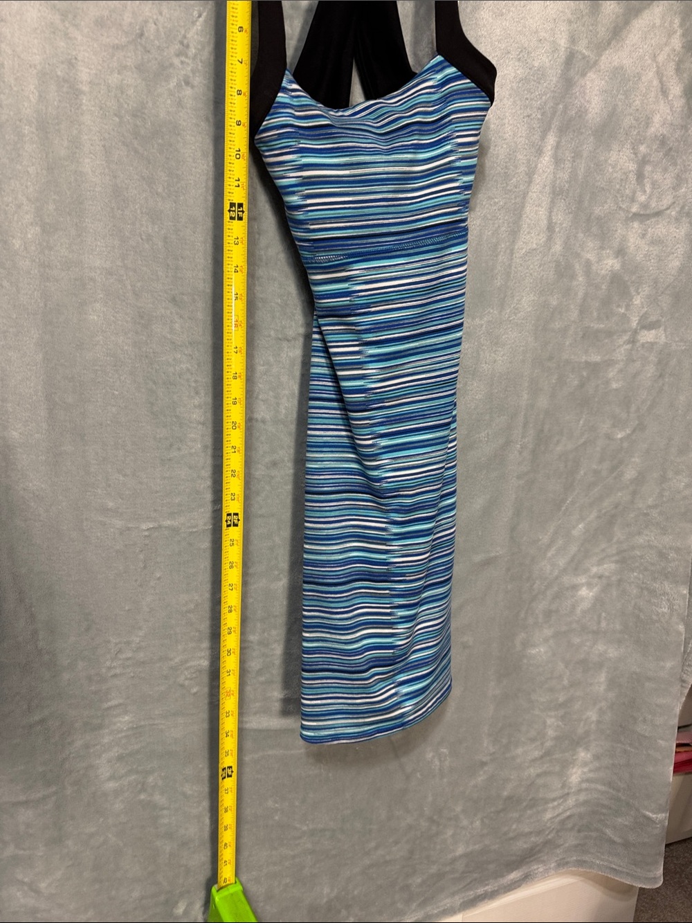 Soybu Blue Striped Mini Dress with Black Straps - Picture 5 of 6